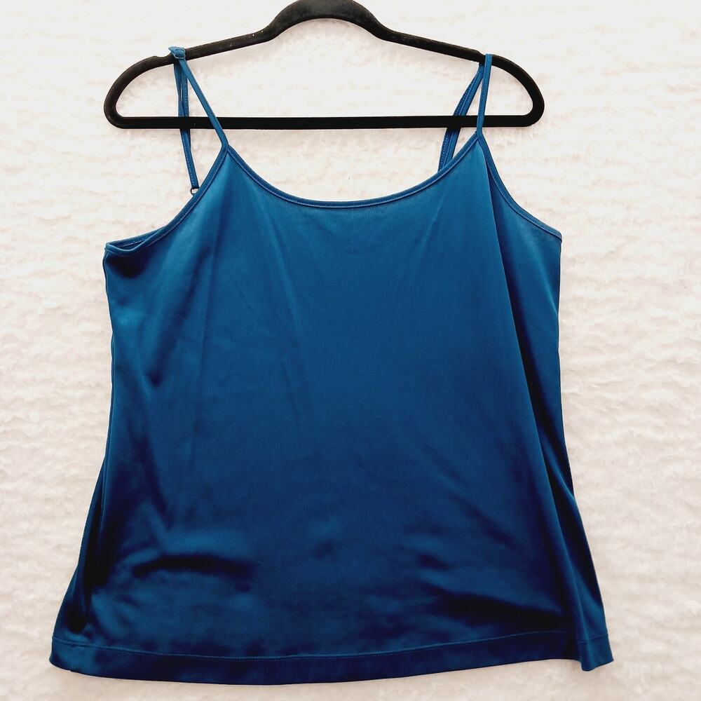 Cami Blouse Teal Going-Out Top Coquette Soft Glam Date Nitght Quiet Luxe Size L
